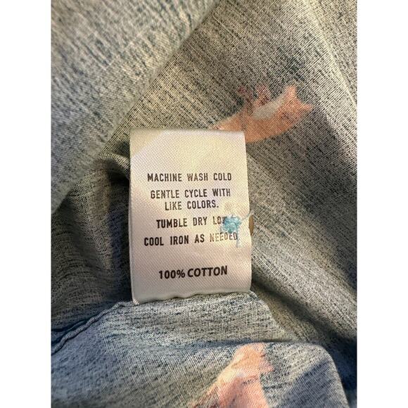 Sovereign Code Mens Short Sleeve Button down Shirt with foxes Mens Large - Picture 5 of 6